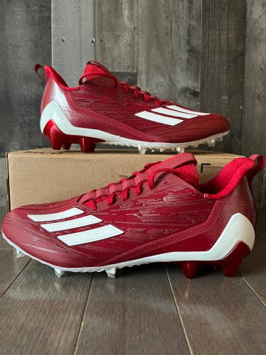 Adidas Adizero Football Cleats Power Red Cloud White GW5058 Size 9.5 FB