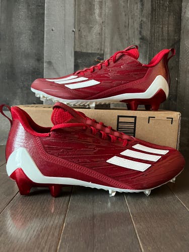 Adidas Adizero Football Cleats Power Red Cloud White GW5058 Size 10.5 FB