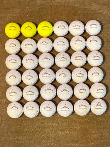 Used Callaway 36 Pack (3 Dozen) Chrome Soft Balls