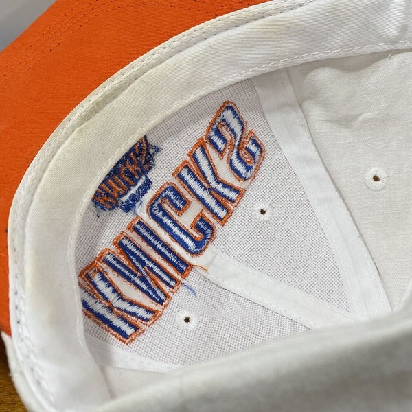 New York Knicks Hat Cap Snapback Gray Orange Men NBA Basketball Mitchell &  Ness