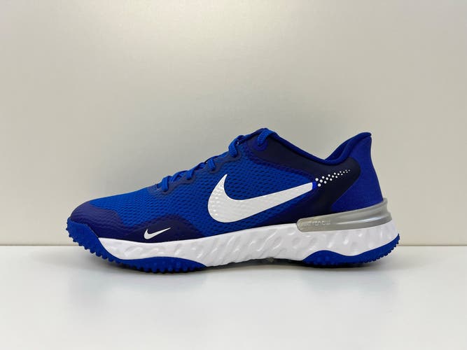 Nike Alpha Huarache Elite 3 Turf Baseball Shoes Blue White Mens 11.5 CK0748-401