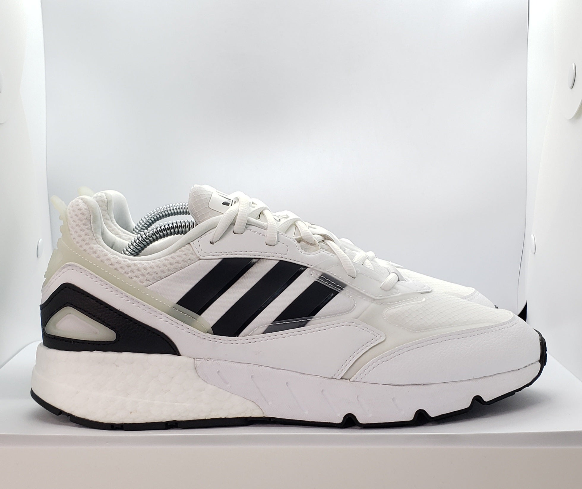 NEW Adidas ZX 1K Boost 2.0 Shoes Men's Size 11.5 White / Black 
