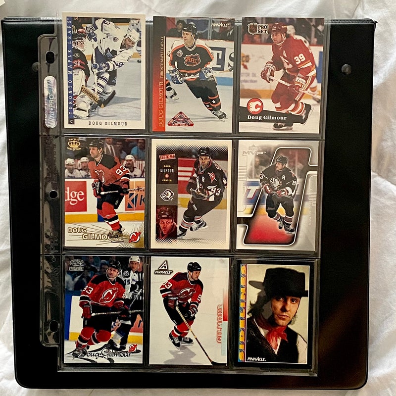 Doug Gilmour NHL Hockey Card Lot (9) - Sabres, Flames, Maple Leafs, NJ Devils