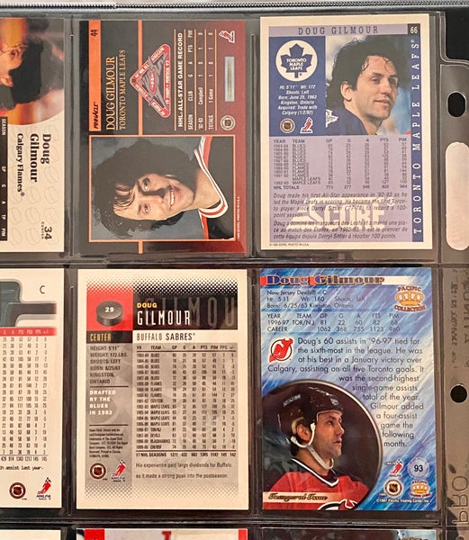 Doug Gilmour NHL Hockey Card Lot (9) - Sabres, Flames, Maple Leafs, NJ  Devils
