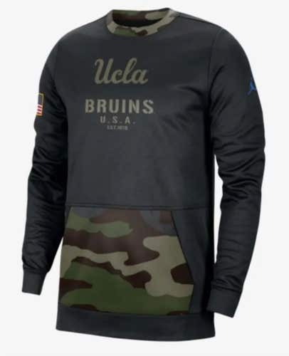 NWT mens XXL nike air jordan UCLA bruins camo long sleeve sweatshirt military appreciation