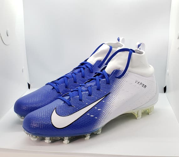 Nike Vapor Untouchable Pro 3 Football Cleats AO3021-145 Royal Blue White Size 15