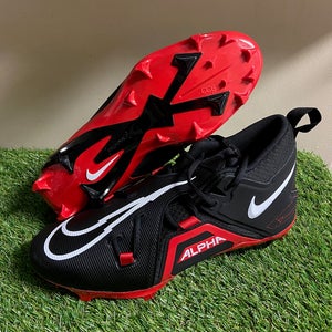 Nike Alpha Menace Pro 3 Football Cleats Mens Size 13 Black Red Bred CT6649-004