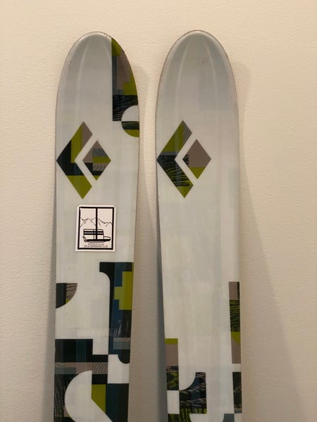 Black Diamond Zealot Skis with touring bindings and climbing skins