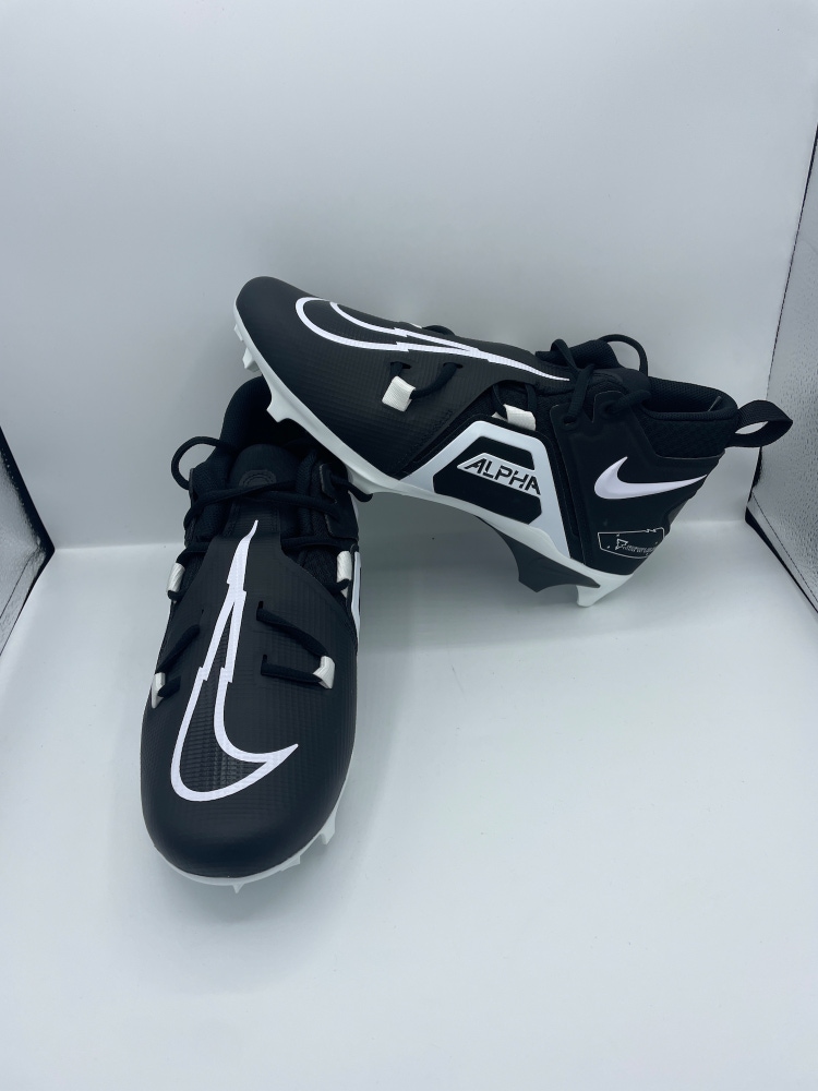 Nike Alpha Menace Pro 3 Mid Men’s Football Cleats Black CT6649-001 Size 12