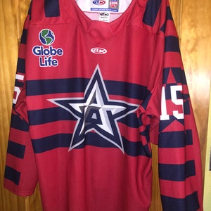 GAME WORN ALLEN AMERICANS WARM UP JERSEY #15 SIZE 56