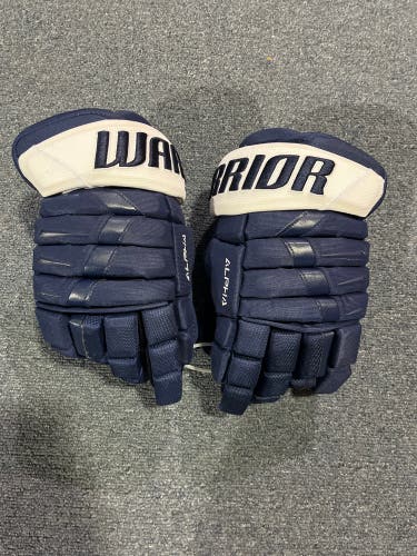 Game Used Navy Warrior Alpha DX Pro Stock Gloves Megana 14”