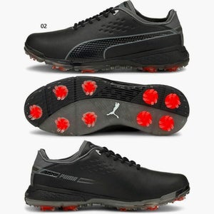 Puma PROADAPT Delta Leather Mens Golf Shoes Black 8 Medium (D) New #84921