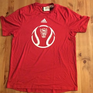 NWT mens large adidas NC state wolfpack creator t-shirt BSBL