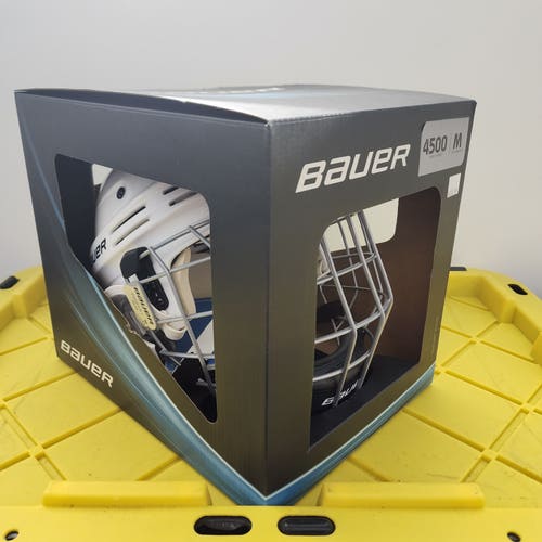 New Medium Bauer 4500 Helmet Combo - White