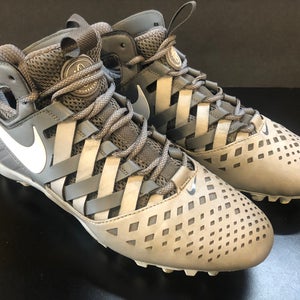 Nike Alpha Huarache 4 Mid Men’s Lacrosse Cleats size 9 Gray/White