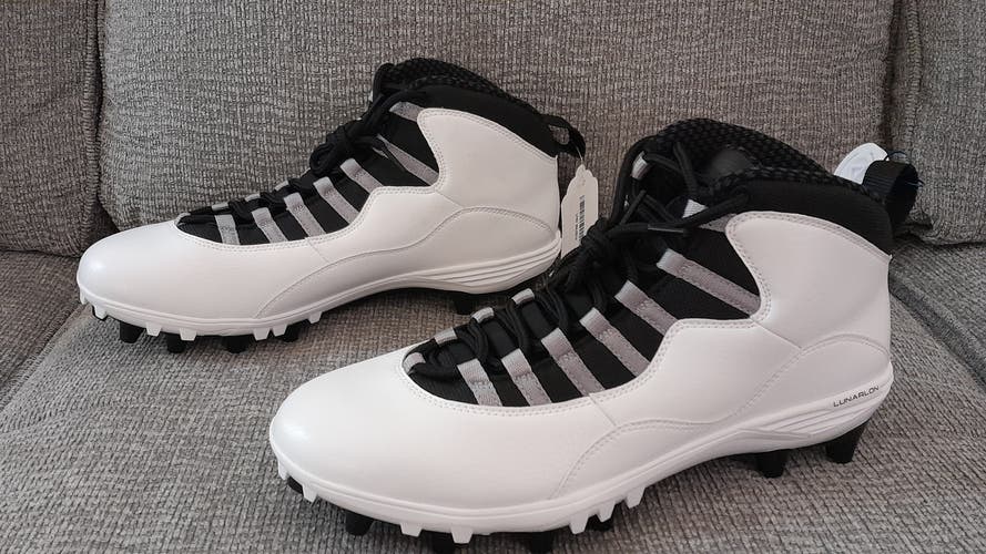 Men's New Size 12 Air Jordan 10TD Mid Football Cleats