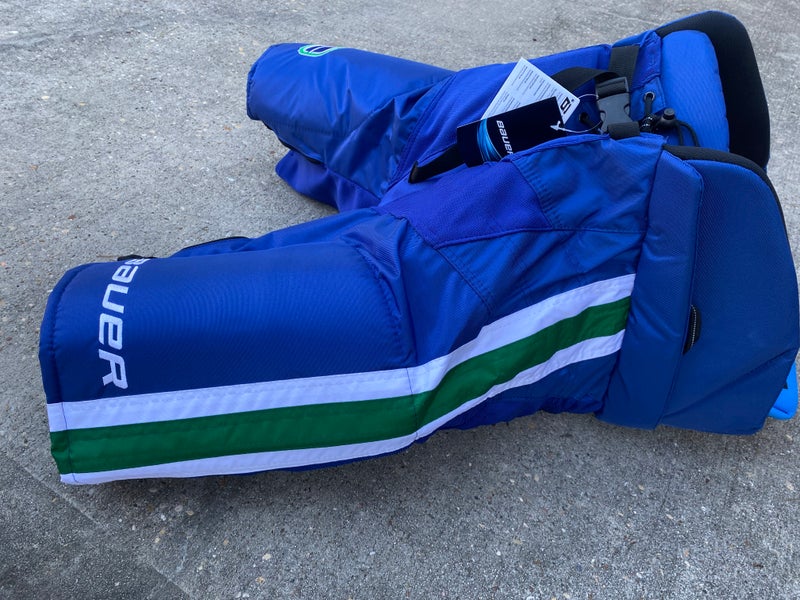 Vancouver Canucks XL Bauer Nexus Shell Hockey Pants Pro Stock Blue |  SidelineSwap