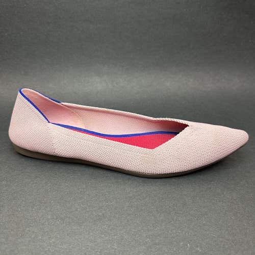 READ Rothy's Womens The Point Blush Pink Fabric Pointy Toe Ballet Flats Size 9