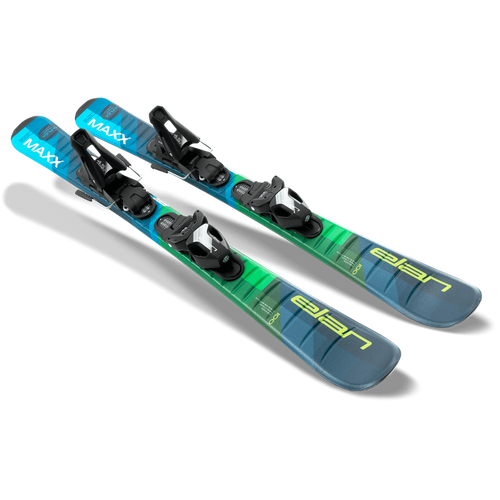 NEW 2023 Elan Kids skis MAXX UFlex 120cm + size adjustable bindings Quick Shift