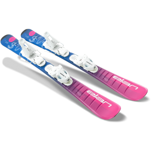 NEW 2023 Elan kids girl's skis ELAN SKY UFlex 90cm + size adjustable bindings