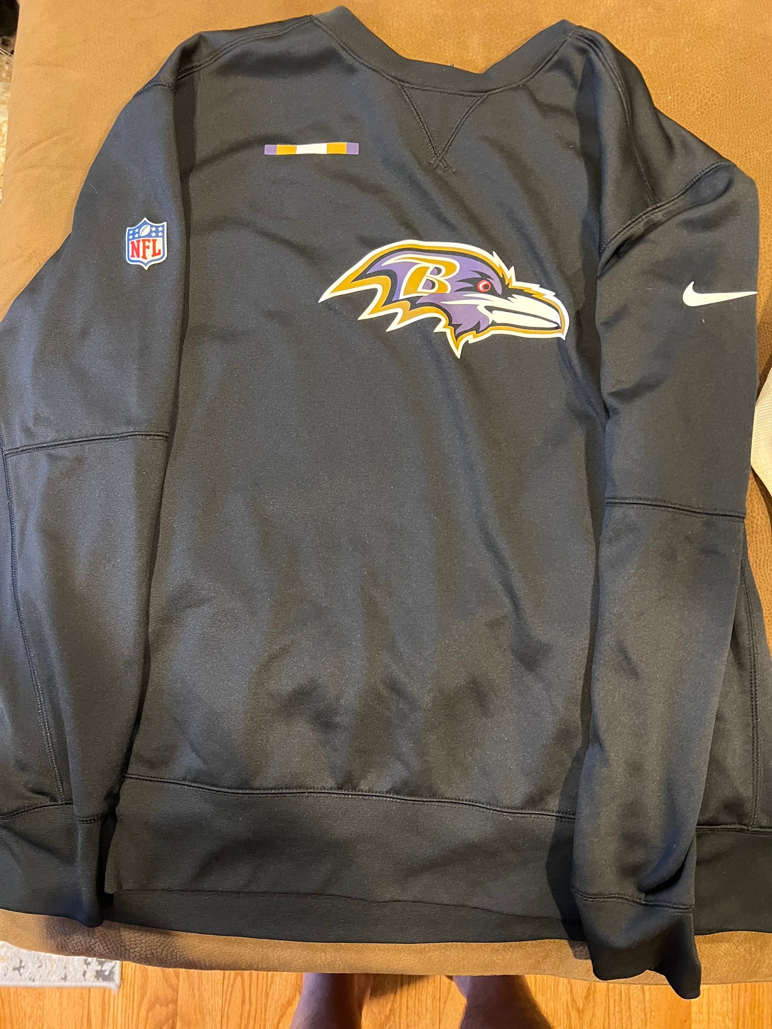 BALTIMORE RAVENS SALUTE TO SERVICE hoodie pullover adult size Large  THERMA-FIT