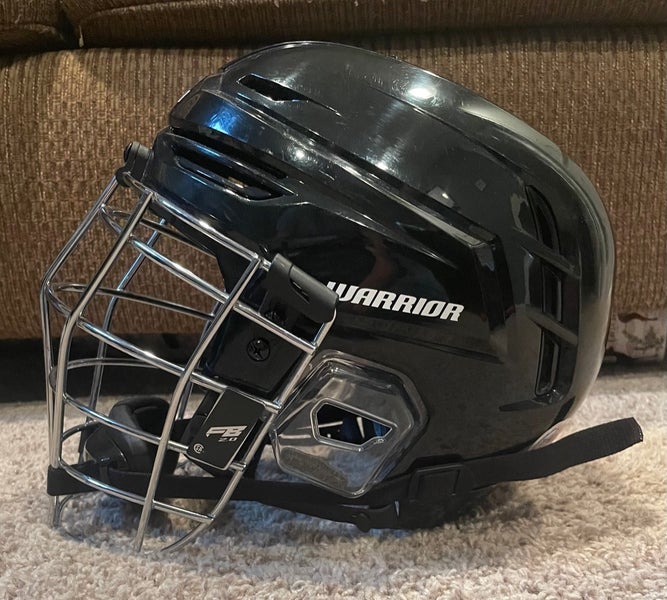 Warrior Fatboy Alpha Pro Combo Box Lacrosse Helmet Player Size Large FREE  SHIPPING!