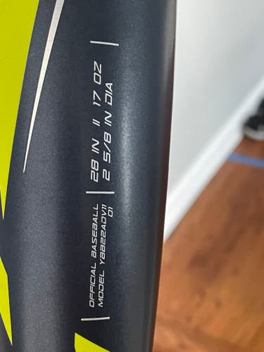 Used 2022 Easton Composite ADV 360 Bat (-11) 17 oz 28"