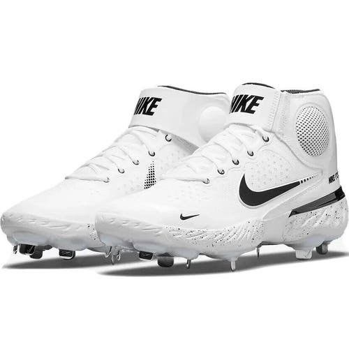 White New Adult Men's Size 9.5 (Women's 10.5) Metal Nike High Top Nike alpha huarache elite 3