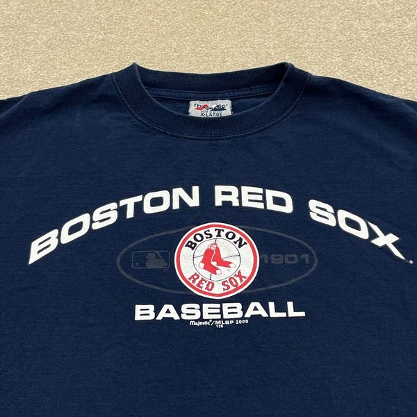 Boston Red Sox Shirt Men Large Adult Red MLB Baseball Majestic