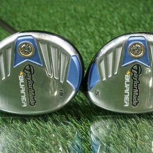 TAYLORMADE BURNER 3, 5 WOOD SET W/ REAX SUPERFAST 50G LADIES FLEX GRAPHITE SHAFT