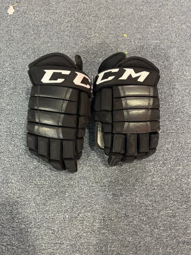Game Used Black CCM HG97 Pro Stock Gloves #28 14”