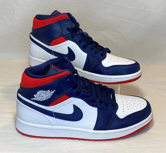 NIKE Air Jordan 1 Mid SE "Olympic USA" Size 7½M/9W Red White & Blue Shoes New