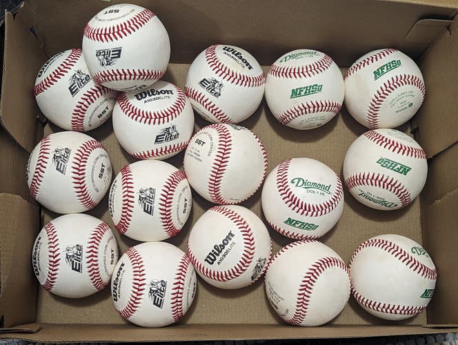 New Baseballs! (16) Diamond DOL -1 HS & Wilson A1030 Elite!