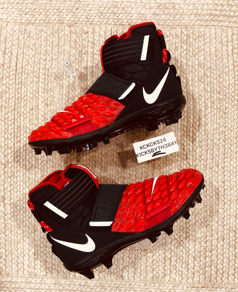 Nike Force Savage Elite 2 TD Football Cleats Black Red AH3999-003 Men's size 11