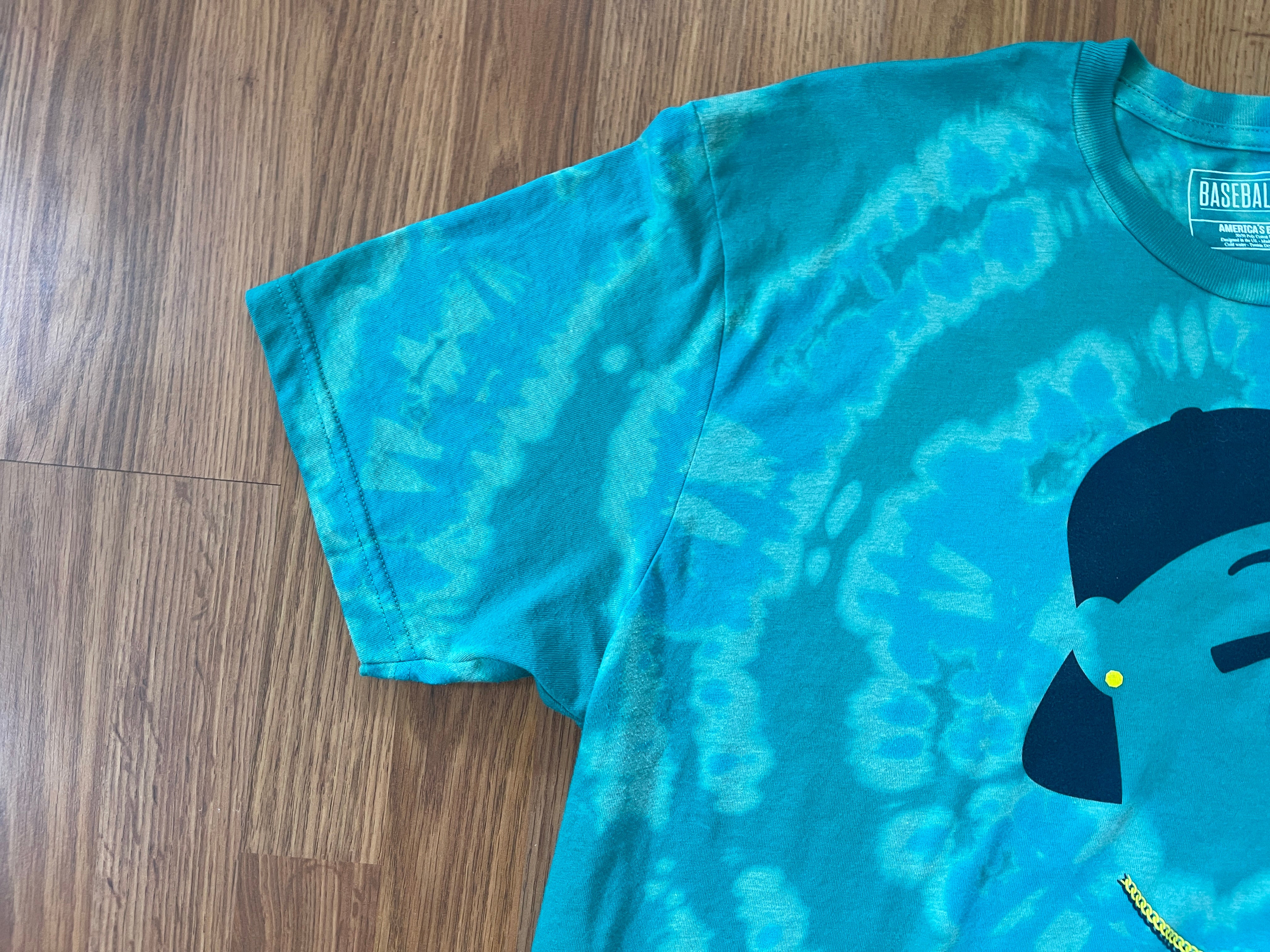 Seattle Mariners Reverse Tie Dye T Shirt/mlb Bleached 