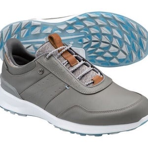 FootJoy Stratos Men's Leather Golf Shoes 50042 Gray 9.5 Wide (EE) New #86086