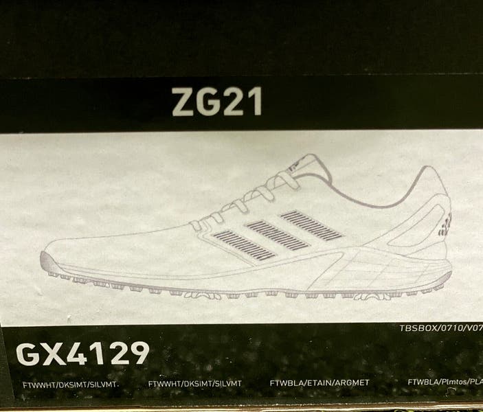 sug＊ Adidas ZG21 Mens Golf Shoes GX4129 White 9 Medium (D) New in