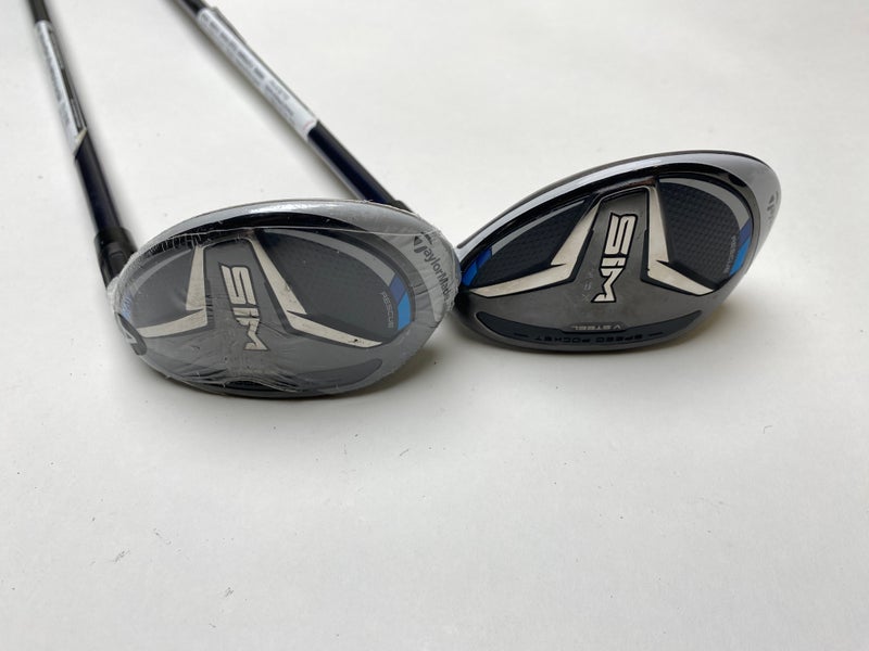 Taylormade SIM MAX 4 & 5 Hybrid Set 22* 25* Fujikura Ventus Blue 5A Senior RH