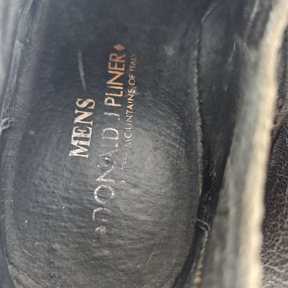 Size 10.5M Donald J Pliner Lazaro Distressed Brown Leather Slip On Chukka Boots Size 10.5M Donald J Pliner Lazaro Distressed Brown Leather  main image 3