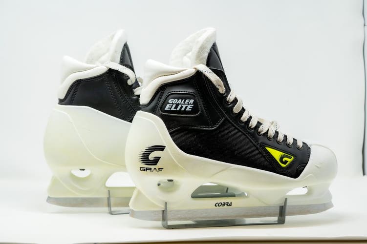 Used Graf Regular Width Size 9.5 650 Elite Hockey Goalie Skates