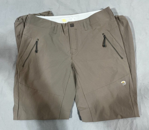 Mountain Hardwear Brown Nylon Elastane Hiking Pants Size 12 34x33 EXCELLENT