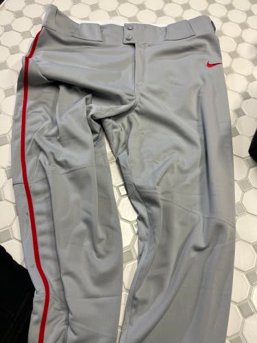 Gray New XL Nike Baseball Game Pants