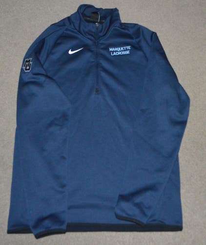 Marquette Golden Eagles Lacrosse Team Issued Nike 1/4 Zip Pullover M Big East