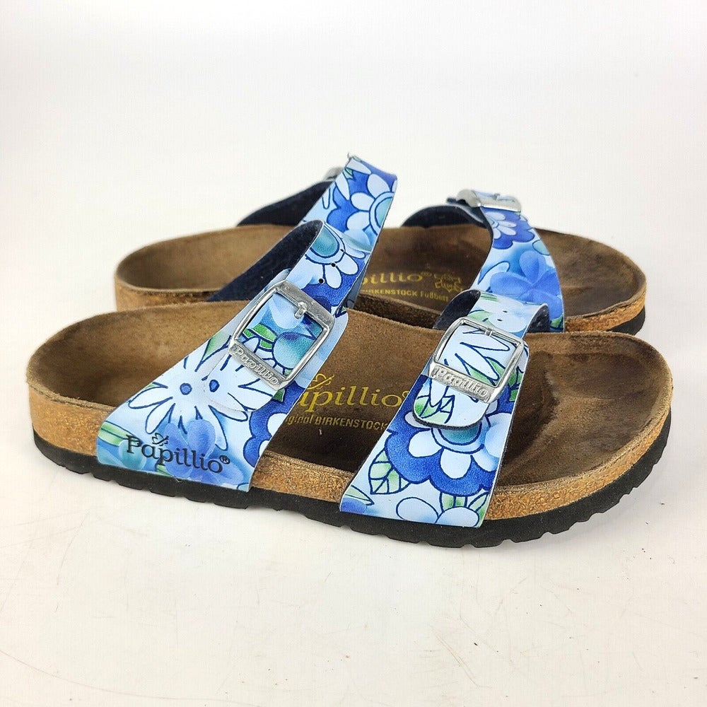 Birkenstock Papillio Gizeh Womens Pink Floral Sandals Thong Size: 40 / 9 |  SidelineSwap