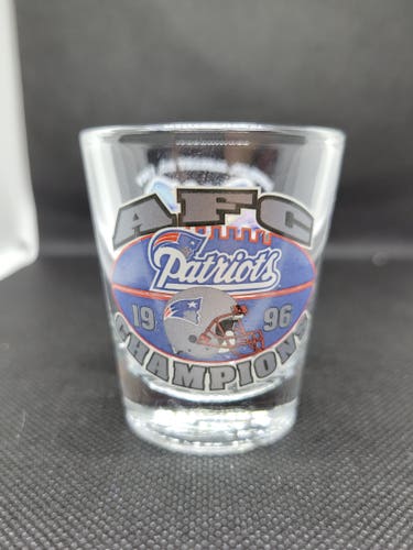 Vintage New England Patriots NFL 1996 AFC Champions Shot Glass