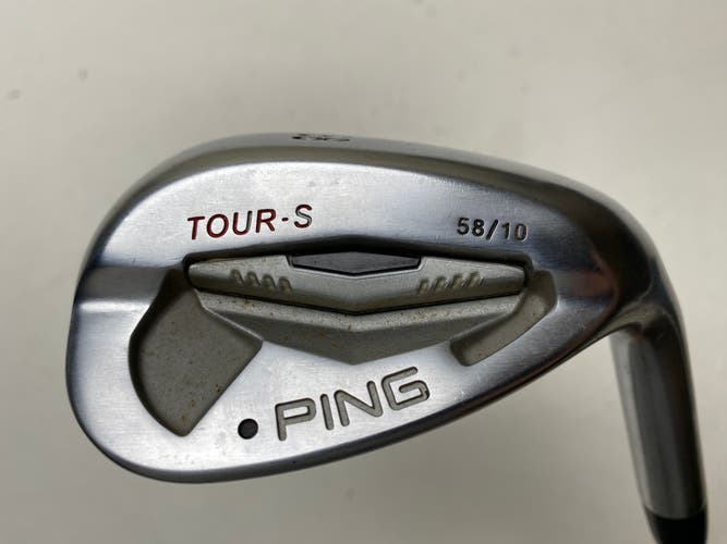 Ping Tour-S Chrome Lob Wedge LW 58* 10 KBS Tour Stiff Steel Mens RH Midsize