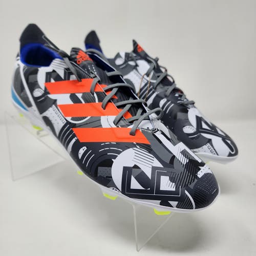 Adidas Soccer Cleats Youth Mens 6 Grey Orange Gamemode Iconic Number Firm Ground