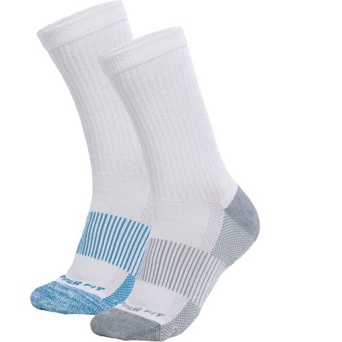 Copper Fit Sport Socks - Men & Women - Crew Length Calf Socks - WHITE