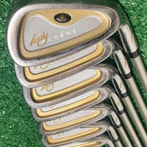 La Jolla Golf Lady Accent Iron Set 3/4,5-PW-SW RH 3-Notch PETITE Ladies Graphite