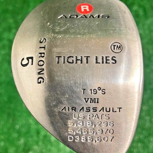 Adams Tight Lies VMI Strong 5 Wood 19* RH SuperShaft Regular Graphite ~42.75"